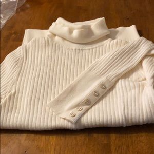 Talbots cream turtleneck size XS NWT